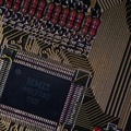 Close-up of computer -486 motherboard